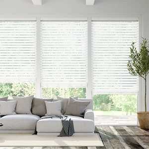 Venetian Blinds: Pristine White Timber Style Venetian Blind - 63mm Slat