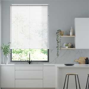 Venetian Blinds: Atelier Gloss White Aluminium Venetian Blind