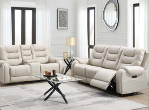 Sofas: Liston Beige 2 Piece Recliner Sofa Set