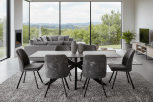 Dining: Miller 7 Piece  Dining Set with  Bonair Chairs