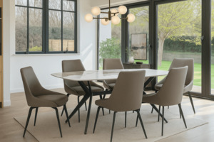 Jade 7 Piece 1.6M Dining Set With Linnea Chairs
