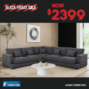 Albany Corner Sofa - Dark Grey