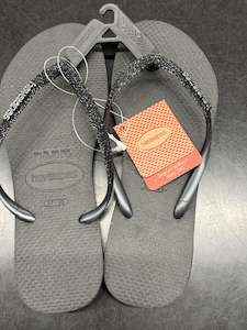 JANDALS: HAVAIANA SLIM GLITTER BLACK