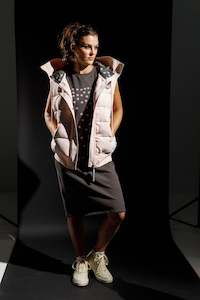 Homelee Jan 2023: ROSE ROAD PUFFER VEST PEACH ROS154 03