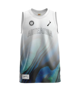 Triple Threat: TT NZ ADULTS WHITE PAUA SINGLET