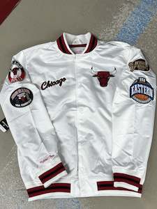 Baseball Satin Letterman Nfl: MNCG4986 MNN BULLS SATIN JACKET