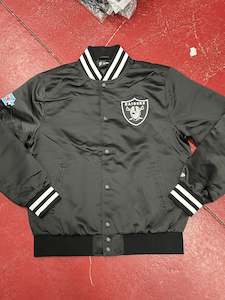 Baseball Satin Letterman Nfl: NE SATIN RAIDERS JACKET 13054813