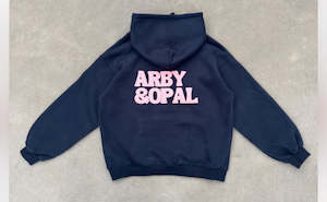 ARBY N OPAL STAPLE HOOD NAVY/PINK