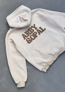 Arby N Opal Staple Hoods: ARBY N OPAL STAPLE CREA/CHOC HOOD