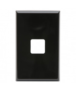 PDL681VHBK PDL 600 Grid + Cover Plate Switch 1-gang Black