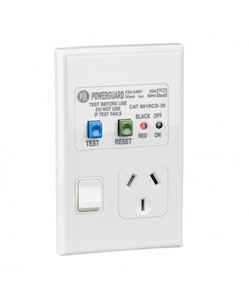 Products: PDL691RCD30WH PDL 600 Switched Socket RCD Vertical 30mA 10A White