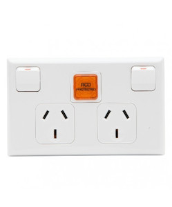 Products: PDL695PWH PDL 600 Double Switched Socket RCD Neon Indicator 10A White