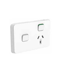 Products: PDL394XUA-VW PDL Iconic Switched Socket + Switch 10A Vivid White