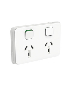 Products: PDL395-VW PDL Iconic Double Switched Socket 10A Vivid White