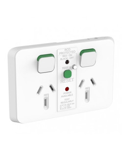 Products: PDL395RCD30-VW PDL Iconic Double Switched Socket RCD 30mA 10A Vivid White