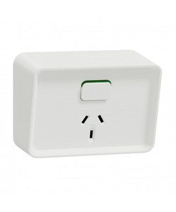 PDL Iconic Outdoor: PDLO394-XW - PDL Iconic Outdoor Switched Socket 10A - White