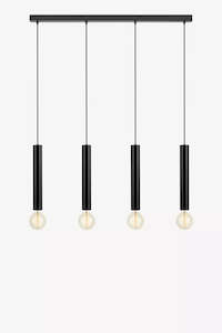Kitchen Lighting Collection: Modern Black Metal Ceiling Lamp-4 Bar BWBL-ZT/4