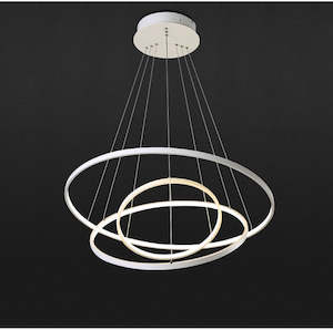 Feature Promotion: Modern LED Light with Flexible Design: Circular 3 Rings White CIR4680W