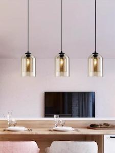 Feature Promotion: Double Glazed Amber Glass Pendant PLD482AM