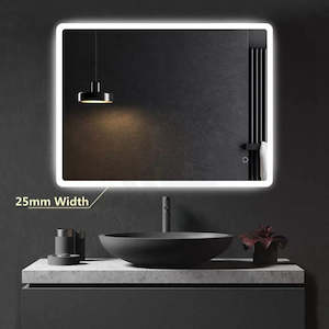 900x750mm Rectangle LED Mirror with Demister Touch Switch 3 Colours Lighting on &hellip;