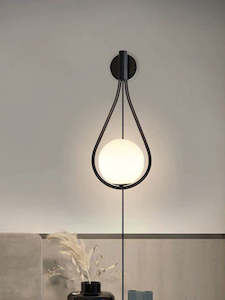 Decor Wall Light: AuraGlo Wall Lamp Black WL230B