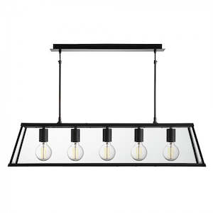 Decorative 5 Light Modern Pendant in Black