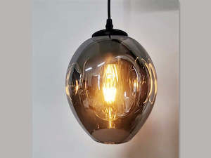 Smoky Grey Glass Pendant Light – Modern Industrial Elegance GX-P423SG