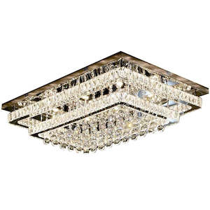 Ceiling Chandelier Rectangle with Premium Crystal Design CL6040