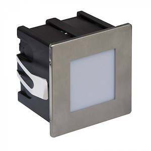 LED Recessed Step Wall Light Silver