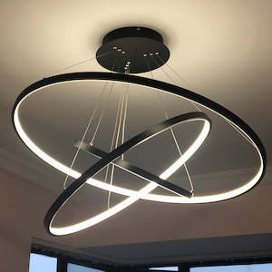 Stairway Pendant: CIRCULAR 3 Rings Flexible design Mordern LED Light CIR4680B