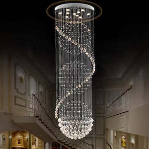 1.8m spiral crystal chandelier with stylish ball Stair light CD8041