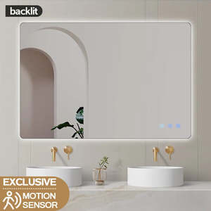 1200x750mm Rectangle LED Mirror with Motion Sensor Demister Backlit Touch Switch&hellip;