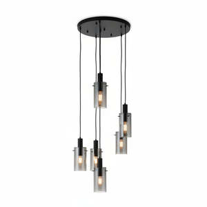 Kitchen Lighting Collection: Personalized Fashion Multi Pendant Light Black Smoked Glass CLU3535SG