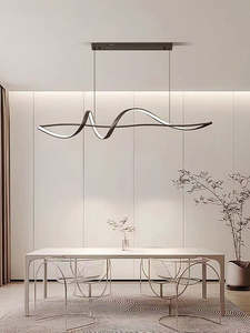Single Pendant: Modern Black LED Single Pendant Light – Adjustable 1.2m Drop