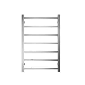 Heated Tower Rail: 750Hx500Wx120D mm Square Chrome Heated Towel Rail 7 Bars