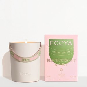 ECOYA Blackcurrant & Mint Ceramic Candle - High Summer Limited Edition - Lig&hellip;