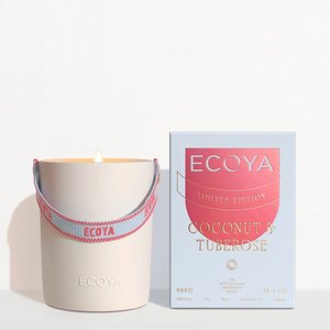 ECOYA Coconut & Tuberose Ceramic Candle - High Summer Limited Edition - Lign&hellip;
