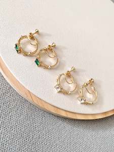 Shahla: SHA186F15 (2 colors) Clip-on Earrings