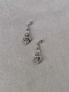 Tiered Metallic Drop Earrings