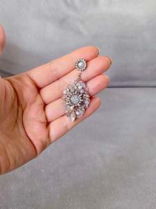 Rhea: Crystal Cluster Drop Earrings