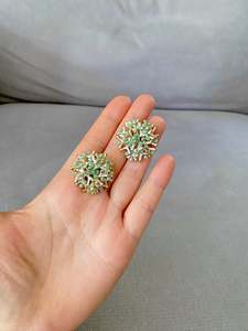 Cluster Beaded Stud Earrings