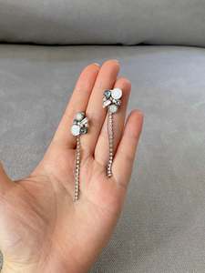 Rhea: Cluster Crystal Drop Earrings