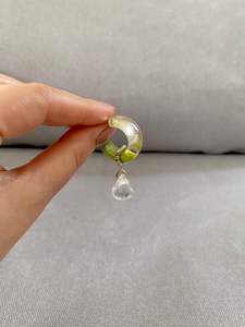 Rhea: Hoop Earrings with Crystal Drop (2 colors)