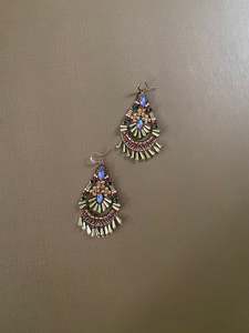 Rhea: Ornate Teardrop Statement Earrings
