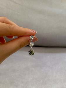 Swarovski Triple Round Drop Earrings