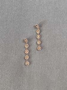 Swarovski Light Peach Silk Long Drop Earrings (2 colors)