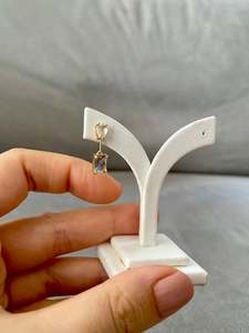 Crystal Square Drop Earrings