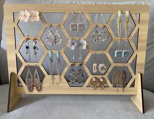 Display: Earring Stands - Large B (13 Hexagons x 70mm)