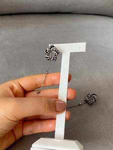 Sculptural Knot Chain Earrings