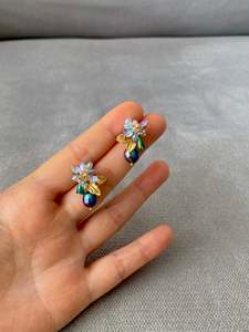 Petite Floral Drop Earrings
